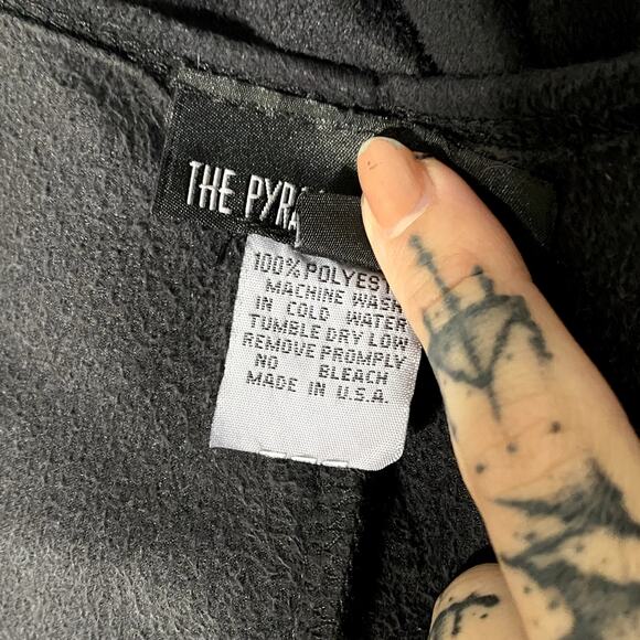 Vintage Pyramid Collection Suede 90's Cool Goth Whimsigoth Victorian Maxi Dress - Picture 16 of 16